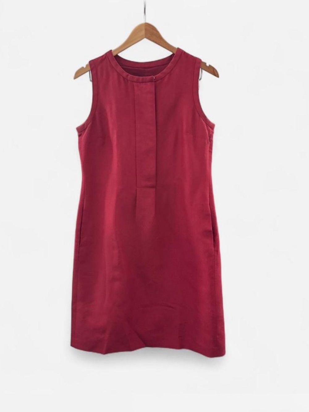 Talbots Sleeveless Shift Dress size 8 berry corpcore office wear cotton silk